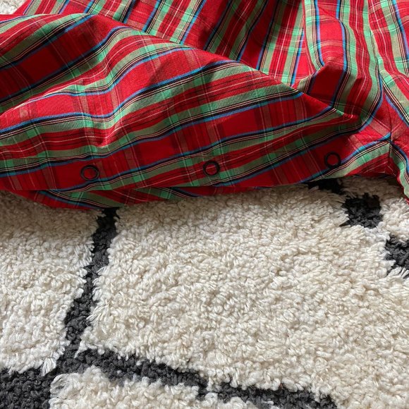 Vintage Carter’s Red Plaid Taffeta Bubble Romper Christmas Holiday Size 18 Mo - Picture 5 of 8